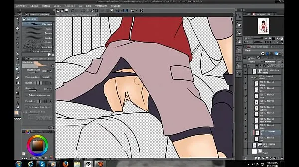 Hentai Speed Painting - Naruto x Hinata Filem hangat panas