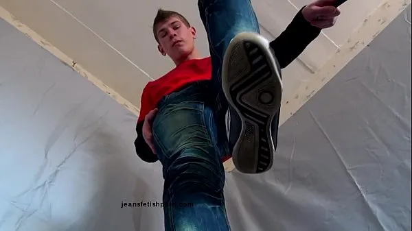 Hot trampling gay jeans fetish spit sneakers shoes hd720 warm Movies
