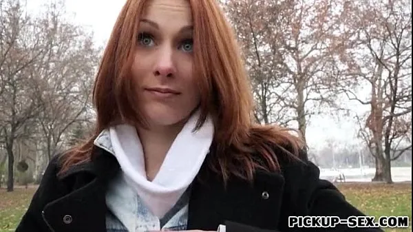 European redhead Alice Marshall flashes and fucked for money Filem hangat panas