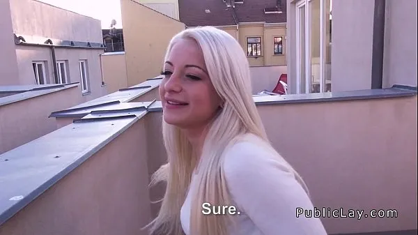 Hot Blonde gives blowjob on roof top pov warm Movies
