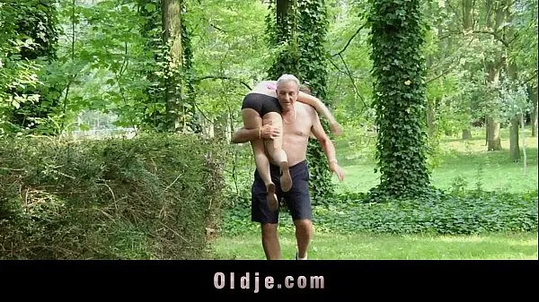 Hot Nagging little bitch gets old cock punishment in the woods warm Movies