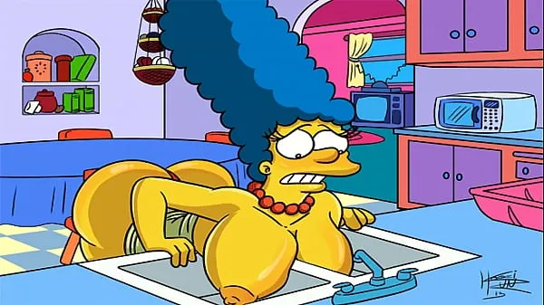 The Simpsons Hentai - Marge Sexy (GIF Film hangat yang hangat