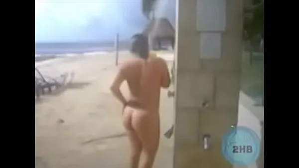 Vroči Beach Nude Bath topli filmi