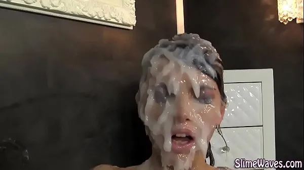 Hot Slime covered glam babe warm Movies