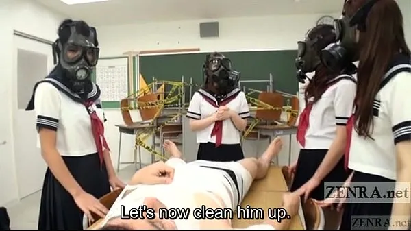 أفلام ساخنة CFNM Gas Mask Japanese inspection Subtitled دافئة