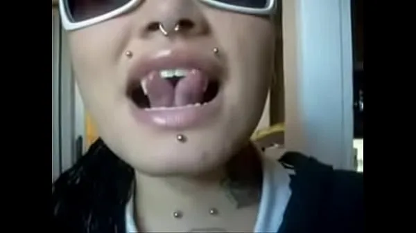 뜨거운 Split tongue - piercings & tattoos 따뜻한 영화