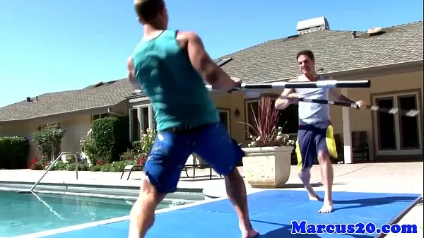 Hot Athlectic jocks assfucking by the pool warm Movies