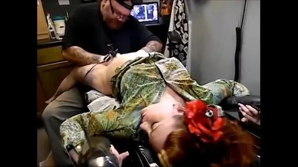 Hot SCREAMING while tattooing warm Movies