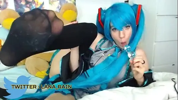 Hot Cosplayer Lana Rain Fucks Herself With A Dildo As Vocaloid warm Movies