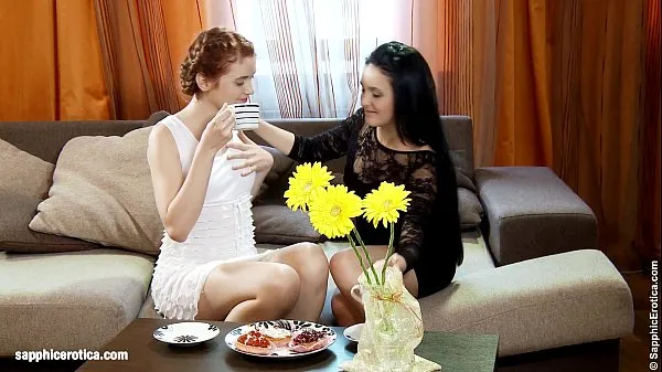 Hot Coffeetime Tryst - by Sapphic Erotica lesbian sex with Agnessa Lilianna warm Movies