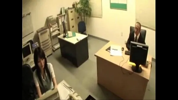 Film caldi Segretario dell'ufficio giapponese soffia il capo e si fa scoparecaldi
