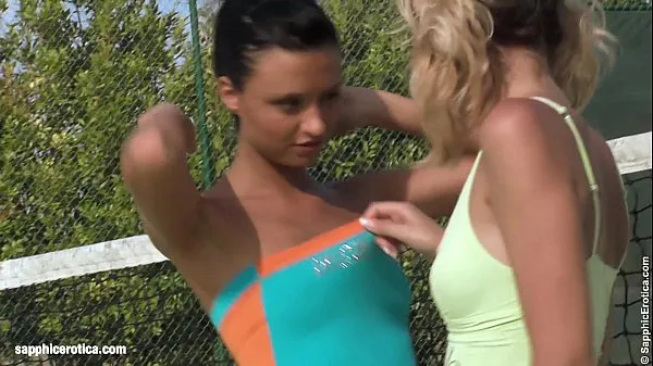 گرم Lesbians Aneta and Debby have hot sex on the tennis court by Sapphic Erotica گرم فلمیں