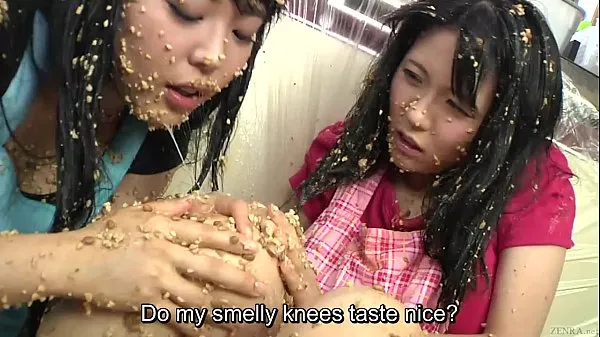 Subtitled extreme Japanese natto sploshing lesbians Filem hangat panas