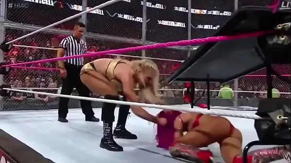 뜨거운 Sasha Banks Hot Ass WWE Hell in a cell 2016 따뜻한 영화