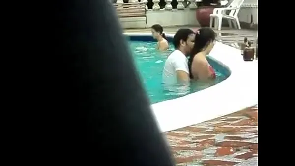 Hot Young naughty little bitch wife fucking in the pool warm Movies