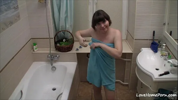 Hot Chick films herself acting nasty in the bathroom warm Movies