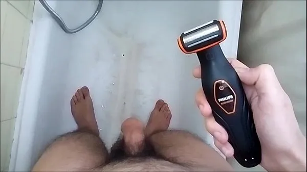 أفلام ساخنة Shaving My Big Thick Sexy Hot Hairy Cock & Balls in the BathRoom دافئة