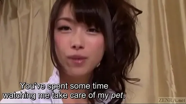 Menő Subtitled Japanese AV legend Tsubaki Katou POV pet play meleg filmek