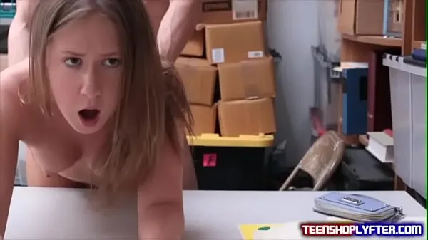 뜨거운 Security tape collection of teen shoplifter Brooke Bliss nailed 따뜻한 영화