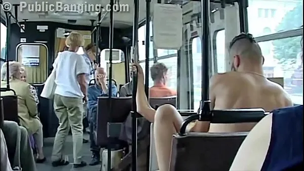 گرم Extreme public sex in a city bus with all the passenger watching the couple fuck گرم فلمیں