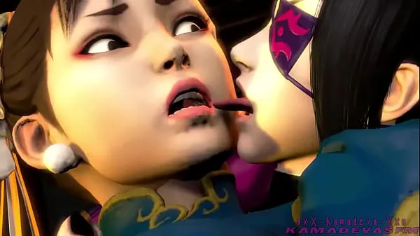 Juri Han vs Chun Li - lesbian Film hangat yang hangat