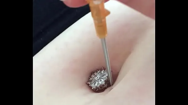 뜨거운 Play with My pierced belly button 따뜻한 영화