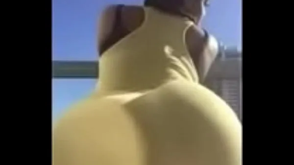 Hot Booty clap and Twerk in yellow dress low warm Movies