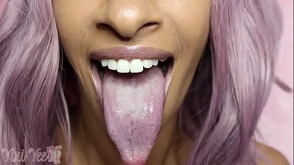 Gorące Long Tongue Tasty Sweet Lollipop Suckerciepłe filmy