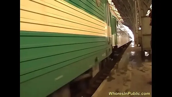 Hot wild groupsex orgy at the public train warm Movies