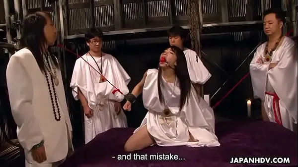 Hotte Japanese sect member finds new hope while being roughly gangbanged varme film