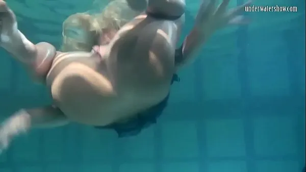 Hot Blonde Feher with big firm tits underwater warm Movies