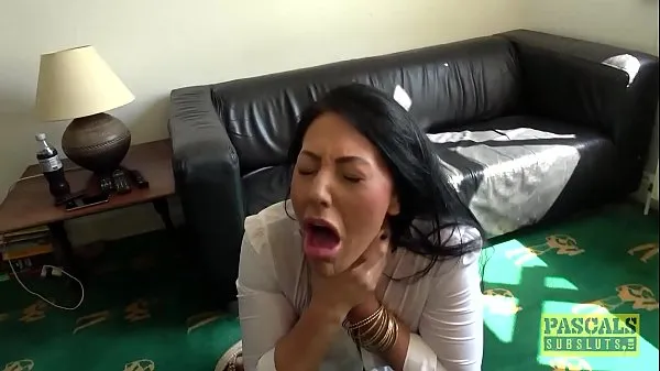 गर्म Candi Kayne gets throat fucked and gets a mouth full of cum गर्म फिल्में