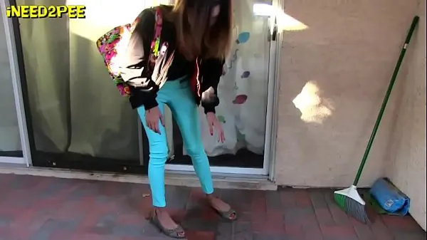 New girls pissing their pants in public real wetting 2018 Filem hangat panas