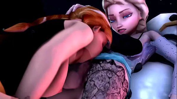 Anna Blows Elsa Film hangat yang hangat