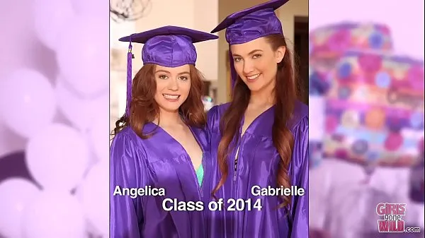 GIRLS GONE WILD - Surprise graduation party for teens ends with lesbian sex Filem hangat panas
