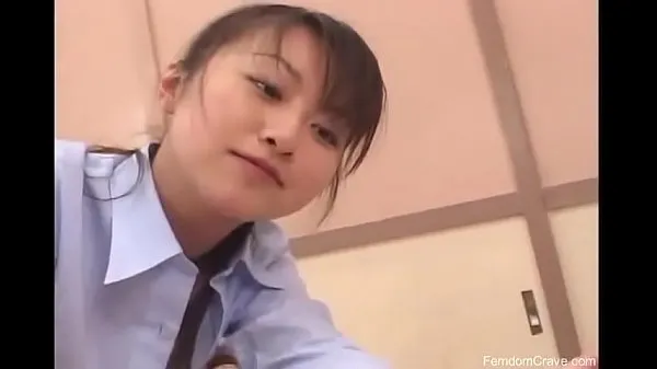 گرم Asian teacher punishing bully with her strapon گرم فلمیں