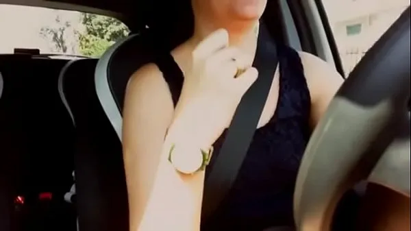 뜨거운 I drive and masturbate in the car until I come in more wet orgasms 따뜻한 영화