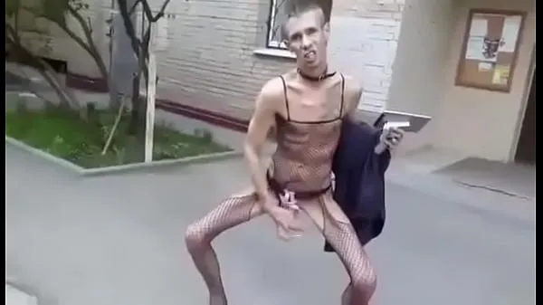 Hotte Russian famous fuck freak celebrity scandalous gray hair nude psycho bitch boy ic d. addict skinny ass gay bisexual movie star in tights with collar on his neck very massive fat long big huge cock dick fetish weird masturbate public on the street varme film