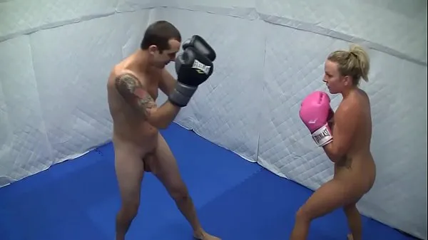 Gorące Dre Hazel defeats guy in competitive nude boxing matchciepłe filmy