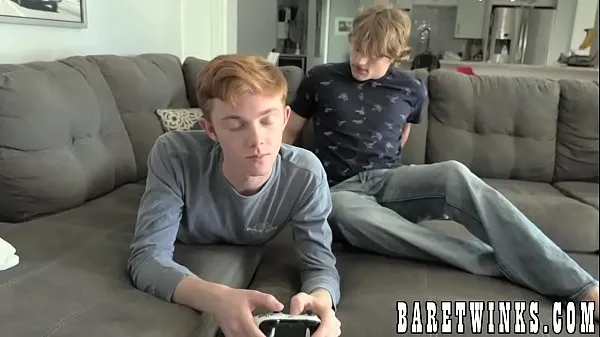 Hete Smooth twink buds swap video games for barebacking warme films