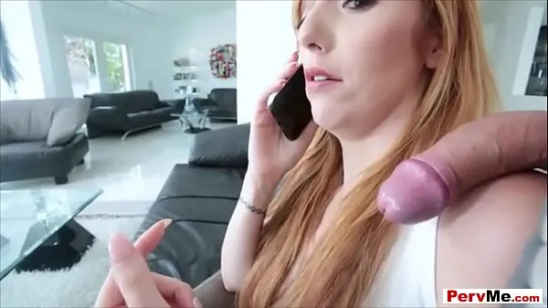 Hete Stepmom sucks my cock while she is on a conference call warme films