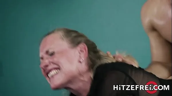 Hot HITZEFREI Blonde German MILF fucks a y. guy warm Movies