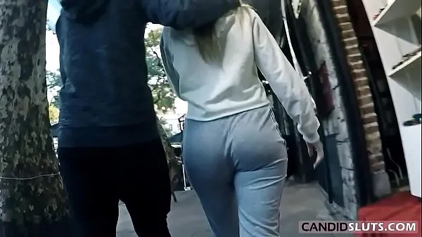 Hotte Lovely PAWG Teen Big Round Ass Candid Voyeur in Grey Cotton Pants - Video CS-082 varme film