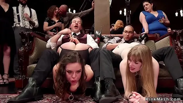 Hot Slaves sucking at bdsm orgy warm Movies