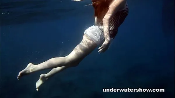 Hot Nastya swimming nude in the sea warm Movies