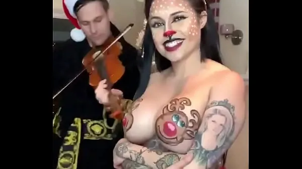 Hot girl reindeer dance sexy body warm Movies