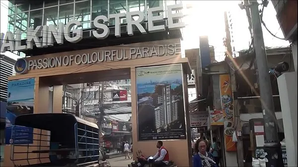 뜨거운 Walking Street Day Pattaya Thailand 따뜻한 영화