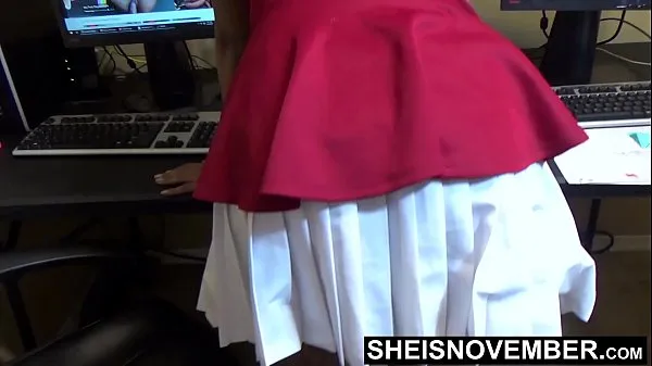 Hot Smooth Brown Skin Thighs Upskirt Of Hot Young Secretary In Office , Sexy Panty Covering Bubble Butt Cheeks Bending Over Desk Teasing You With Quick Pussy Flash In Her Short Dress Msnovember warm Movies