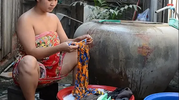 Hete Realy Sexy GiRL Washing Cloth warme films
