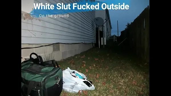 Hot white slut fucks outside warm Movies